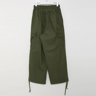 Button pocket wide cargo pants