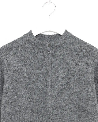 Knit zip-up and knit mini skirt set