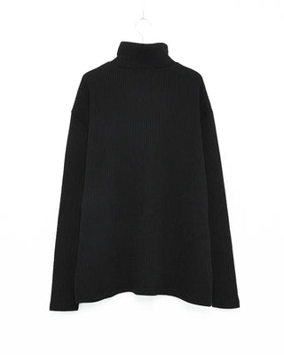 Side Button Point Half Neck Knit