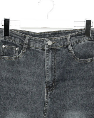 Washed bootcut denim