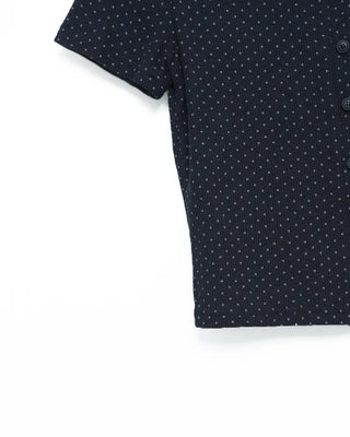 Polka Dot Short-Sleeved Cardigan