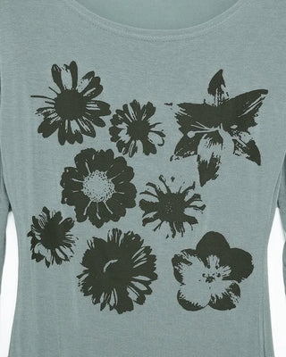 Flower Print Slim Fit T-Shirt
