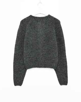 Soft raglan sleeve round neck cardigan