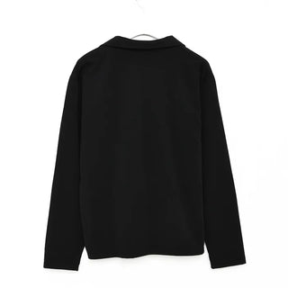 Basic open-collar T-shirt