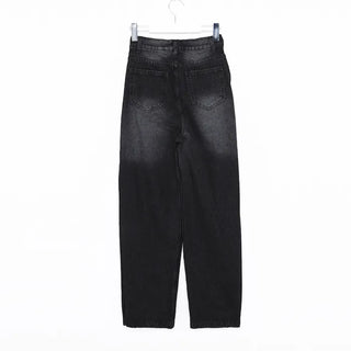 Waistband String Pintuck Denim Pants