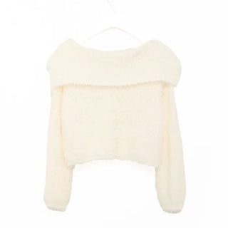 Colored soft shaggy cardigan