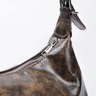 Double pocket leather bag