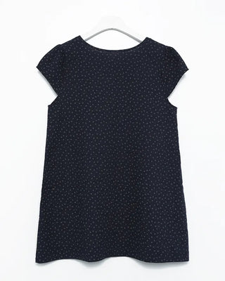 Teardrop neck gauze quilted tunic
