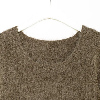 Round neck boa knit