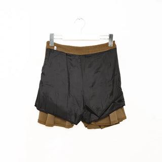 Corduroy pleated mini skirt