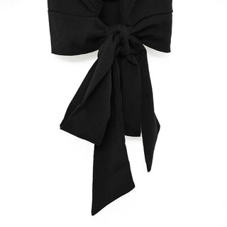 Back ribbon off-shoulder blouse