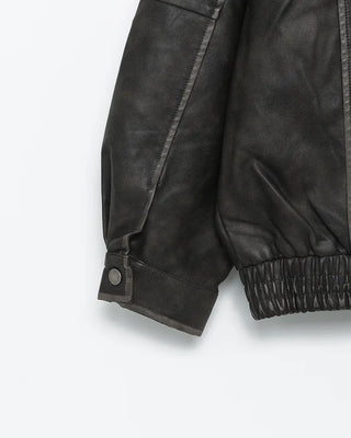 Vintage Wash Quilted Leather Jacket