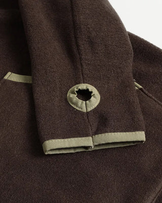 Two-tone point fleece hoodie