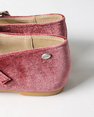 Velvet Mary Jane Flat Shoes