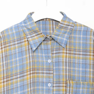 Loose-fit check shirt