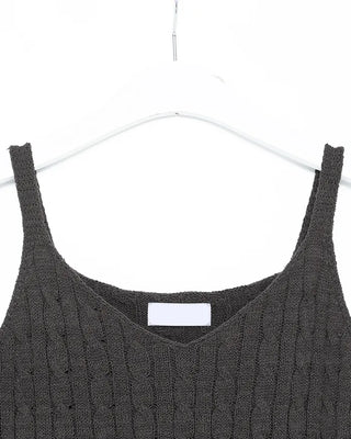 Cable knit bustier
