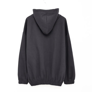 (Unisex) Gathered Zip-Up Hoodie