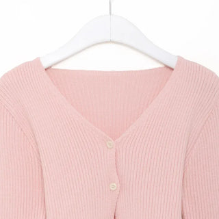 Ribbed Cropped Cardigan