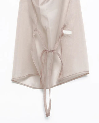 Button halter neck sheer bustier