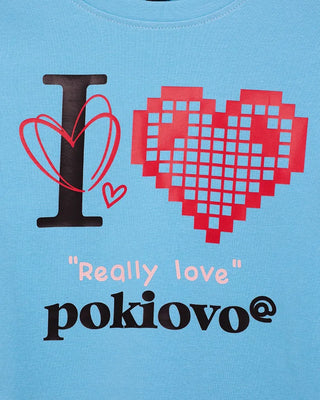 Cropped graphic heart t-shirt