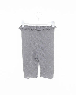 Waist frill lace half leggings