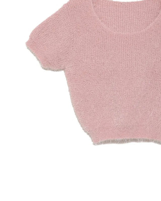 Round short-sleeved knit