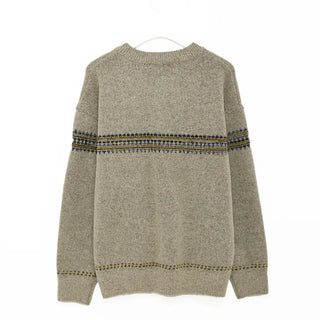 Henley neck Nordic sweater