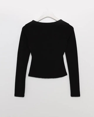 Square Shirring Bolero Style T-Shirt