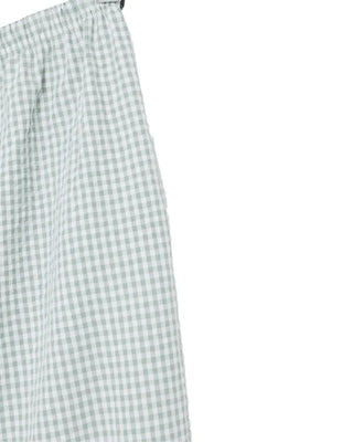 Gingham check cotton pants