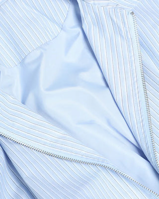 High-neck striped pattern blouson