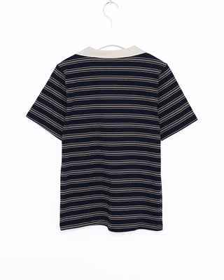Color border half-sleeve T-shirt