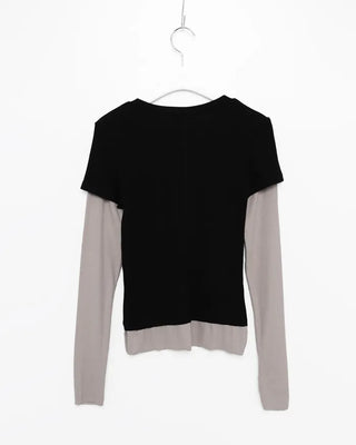 Layered short-sleeved T-shirt