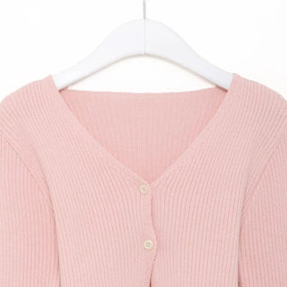 Ribbed cropped cardigan