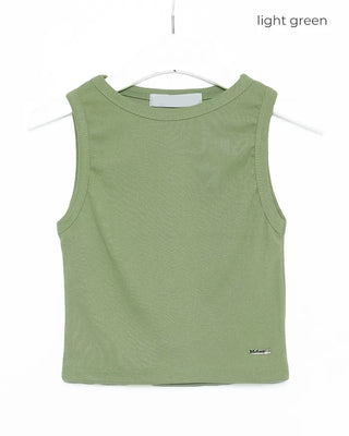 Silverpoint Rib Cropped Sleeveless