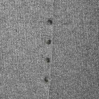 Off-shoulder button knit