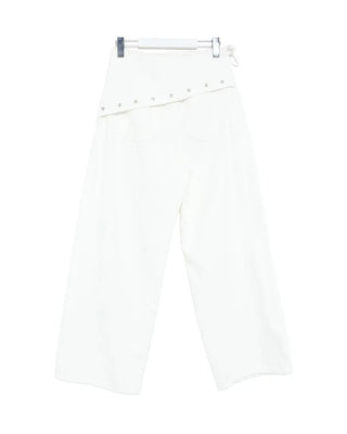 Eyelet Wrap Set Cotton Pants
