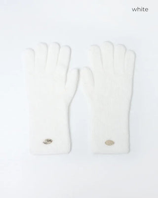 Angora colored gloves