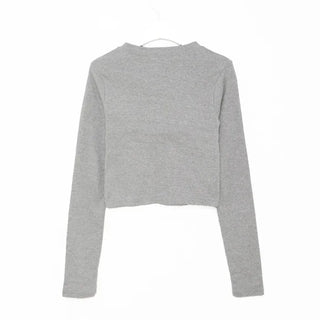Plain cropped cut and sew top