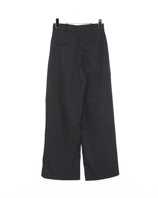 Center seam pleated slacks
