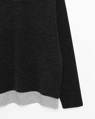 Layered V-neck knit