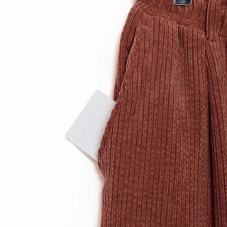 (Unisex) Corduroy Wide Cargo String Jogger Pants