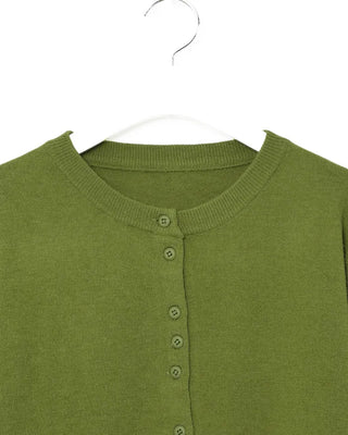Colored long-sleeved cardigan