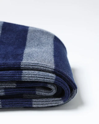 Bordered two-tone knit scarf
