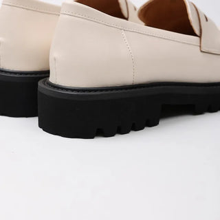 Round platform loafers