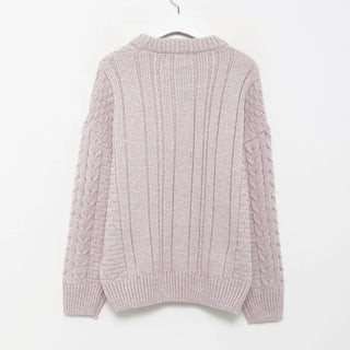 Cable oversized round knit