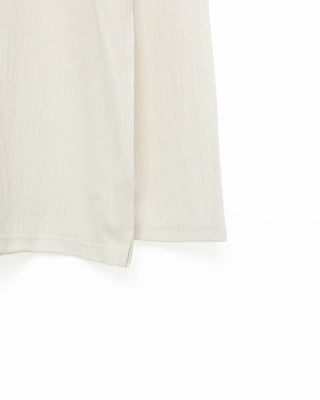 (Unisex) V-neck long-sleeve knit t-shirt