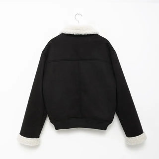 Boa bicolor suede jacket