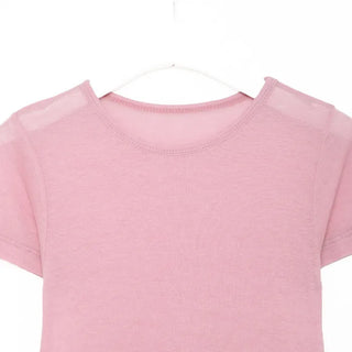 Slim round half-sleeve T-shirt