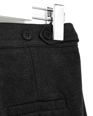 Brushed two-pleat wide slacks