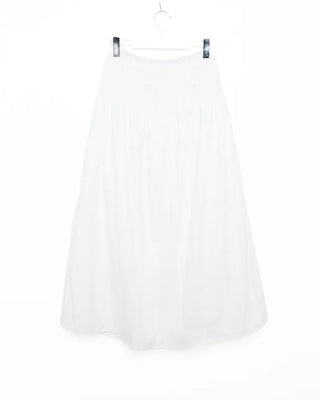 Shirred waist long skirt